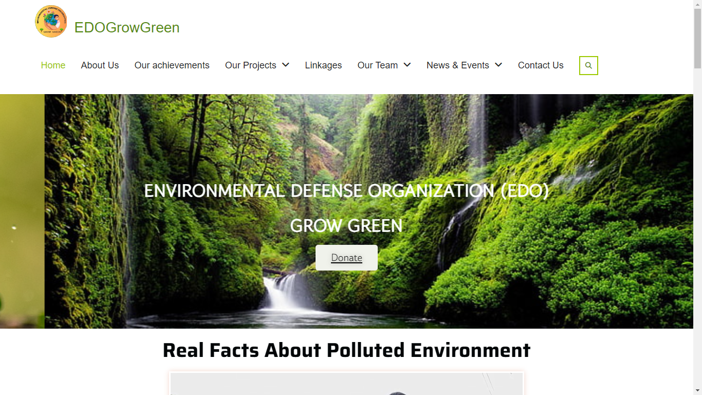 NGO EDO Grow Green website