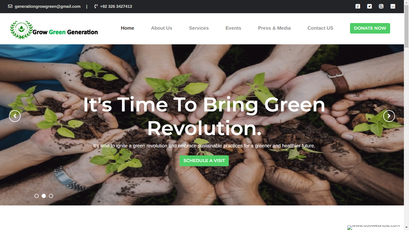 NGO Website Grow Green Generation